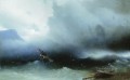 Huracán Ivan Aivazovsky en el mar Paisaje marino